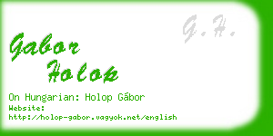 gabor holop business card